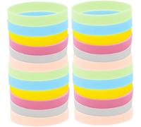 ifundom Pulseras Luminosas de 24 Pcs para Niños y Adultos Accesorios Brillantes para Fiestas Conciertos Pulsera Suave y Agradable de Fiesta Iluminados