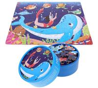 ifundom Puzzle de Papel para Años Educativo Preescolar Diseño de Mundo Marino Juguete Didáctico Parasarrollo Intelectual y Coordinación Mano-Ojo