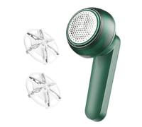 ifundom Quitapelusas Eléctrico Recargable Verde 2 Cuchillas de Repuesto para Suéteres y Ropa Afeitadora de Telas Portátil para Eliminar Bolitas y Pelusas Casa y Viajes