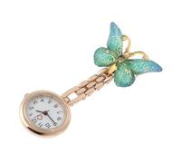 ifundom Reloj Colgante de Enfermera Clip Diseño de Alas Cuarzo Color Azul Práctico para Uso Hospitalario y Examen Reloj de Bolsillo para Estudiantes y Personal Médico