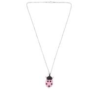 ifundom Reloj de Bolsillo Infantil Vintage con Cadena y Números Arábigos Reloj de Cuarzo para Niñas Collar con Colgante de Mariquita para Cumpleaños y Navidad