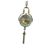 ifundom Reloj de Bolsillo Mecánico Colgante Vintage Aleación Cobre Antiguo Decoración Hombre Accesorio Casual Durable Uso Diario Diseño Hueco