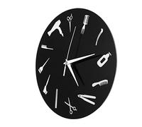 ifundom Reloj De Pared Decorativo Moderno para Barbería Reloj De Pared Acrílico para Salón De Belleza Adorno para Peluquería