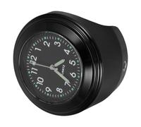 ifundom Reloj y Termómetro para Manillar de Motocicleta Resistente al Agua con Aleación de Aluminio, Pantalla de Temperatura y Diseño Minimalista para Uso en Carretera
