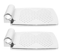 ifundom Reposapiés para Silla de Ruedas de Alta Resistencia en Aleación de Aluminio Plata, 2piezas, Robustos y Seguros para Atletas y Personas Discapacidad