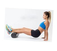 ifundom Rodillo de espuma de columna de yoga Roller de masaje para firme cuerpo centro rodillo de espuma sólida muscular de masaje de ejercicio Negro