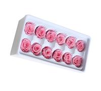 ifundom Rosas Inmortales para Decoración de Bodas y Fiestas 12 Piezas Color Rosa Clara, Cabezas 3-4 CM, Arreglos DIY