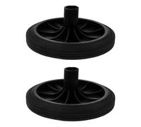 ifundom Ruedas para Bote de Basura de 80l a 240l, Repuesto de 2 Piezas en Goma y Plástico Negro para Movimiento Estable en Parques y Lugares Públicos