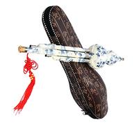 ifundom Seda de calabaza de porcelana azul y blanca flauta instrumento musical étnico instrumento de calabaza de porcelana sintética instrumentos musicales instrumento chino música Piso B