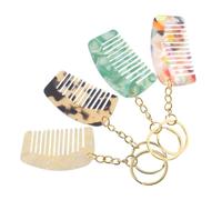 ifundom Set de 4 Peines Desenredantes para Cabello Rizado Dientes Anchos, Mini Peines Portátiles de Acetato para Peinar y Guardar en Bolsillo