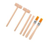 ifundom Set de Herramientas Arqueológicas para 6 Piezas Martillo de Madera Pequeño Cincel y Cepillo Kit de Excavación de Dinosaurios y Gemas Educativo Stem para Aprendizaje Práctico y