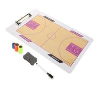ifundom Set Portapapeles de Baloncesto de Doble Cara Pizarra de Entrenamiento Magnética, PVC Resistente, Borrado en Seco, Diseño Práctico para Entrenadores, Adecuado para Color Aleatorio