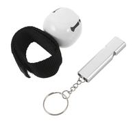 ifundom Silbato de Supervivencia de Emergencia y Campana Anti Osos, Compacto y Ligero para Senderismo, Camping y Actividades al Aire Libre, Kit Seguridad con Sonido Puro y Color Plata