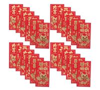 ifundom Sobres Rojos Año Lunar 2026 Diseño de Caballo Tamaño 9X165 CM Paquete de 36 Unidades 6 de Cada Modelo Papel Foil Dorado para Celebración de Temporada y Regalos de Dinero