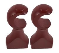 ifundom Soporte de Barra de Ventana de Madera 35 CM Color Marrón Rojizo, Kit de Base para Montaje en Pared, 2 Piezas, Soporte para Barra de Cortina, Uso Doméstico en Dormitorios y