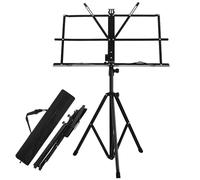 ifundom Soporte de Partituras Plegable Ajustable en Altura, Base Triangular Estable, Soporte Portátil para Piano y Guitarra