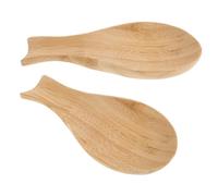 ifundom Soporte para Cucharas y Palillos de Madera Khaki, Multifuncional y Resistente a Caídas, Juego de 2 Piezas para Encimera de Cocina Moderna