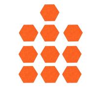 ifundom Tablero de Mensajes Hexagonal de Fieltro Naranja 10 Piezas para Decoración del Hogar Estilo Moderno Artístico y Adhesivo para Notas y Fotografías