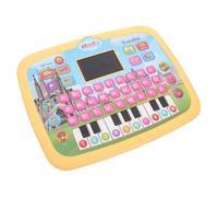 ifundom Tableta Educativa Bilingüe para Preescolares, Juguete Interactivo Portátil Pantalla Led, Aprendizaje de Español Pronunciación y Números, Dispositivo Didáctico Amarillo