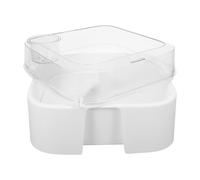ifundom Tanque de Plástico para Tortugas Pequeño con Tapa, Plataforma para Tomar el Sol y Zona de Descanso, Acuario Compacto 30x30x16 Cm para Reptiles Acuáticos y Hábitat Seguro