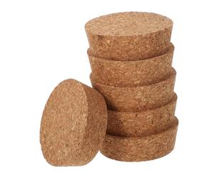 ifundom Tapas de Corcho para Jarrones Pequeños de Vidrio Transparentes 6 Piezas 64,5x20x58 Mm para Terrarios y Macetas Hidroponía Sello Hermético Reutilizable