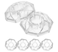 ifundom Tapones para Pedal de Guitarra de Plástico Transparente 5 Piezas Diseño Compacto en Forma de Diamante Fácil Instalación para Interruptores de 10mm