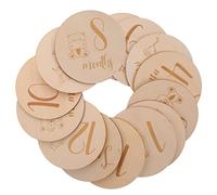 ifundom Tarjetas Digitales De Madera para Marcadores Mensuales Diseño De Animales Pequeños para Señalar Progresos Mes a Mes