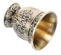 ifundom Taza de Té de Bronce Vintage, Vaso Metálico Retro para Licor y Bebida, Taza Artesanal Estilo Chino de 150 Ml para Ceremonia de Té y Ocasión Especial