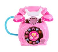 ifundom Teléfono de Juguete Interactivo para Pequeños Teléfono de Fantasía Rosa sin Batería Música y Cuentos Educativos Juego de Simulación para Desarrollo del Lenguaje y Habilidades