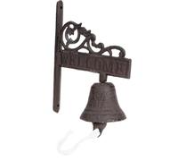 ifundom Timbre de Hierro Rústico Pájaro Decorativo para Puerta Frontal, Manual y Resistente, Estilo Vintage Marrón Adecuado para Decoración de Cafés y Jardines