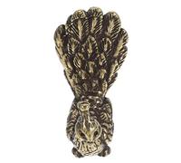 ifundom Tirador de Mueble de Latón Dorado Diseño de Pavo Real Vintage, Mango Antiguo para Puertas y Cajones, Fácil Instalación para Decoración del Hogar y Baño