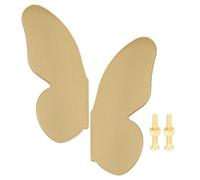 ifundom Tiradores de Cajón de Latón Dorado Forma de Mariposa, 1 Par, Diseño Moderno y Decorativo para Muebles y Espacios del Hogar