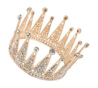 ifundom Tocado Grande para Mujer Cristales de Estrás Diadema de Princesa Ajustable Adorno Nupcial Dorado para Bodas Cumpleaños y Fiestas Elegantes