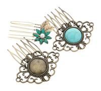ifundom Tocados Pelo para Boda, 3 Peinetas de Cristal Pinzas para Cabello, Accesorios Vintage para Novias y Madrinas
