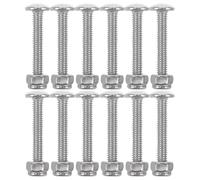 ifundom Tornillos para Futbolín M4 X 25 MM y Tuercas Metálicas, 12 Juegos de Fijaciones para Reparación y Mantenimiento de Mesas de Futbolín en Sesiones de Juego