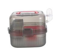 ifundom Transportín Portátil para Pequeños Animales con Doble Capa Ventilación Óptima y Fondo Desmontable Jaula de Viaje para Hámsteres Cobayas y Hurones Maleta Ligera y Fácil de Limpiar