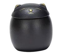 ifundom urna de Gato urna de Recuerdo de Pet Memorial urna de cremación de Mascotas Gato conmemorativo recinto urnas de cerámica para Mascotas Preciosa urna para Mascotas Textil Negro