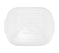 ifundom Vaporera para Microondas, Cubeta de Vapor con Tapa y Bandeja, Plástico, Gran Capacidad, Resistente al Calor, para Verduras, Pescado y Comida de Ñiño