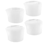 ifundom Vasos Mezcladores de Silicona Blancos 4 Piezas para Resina Epoxi 2, 3, 4 y 5 Compartimentos Prácticos y Convenientes para Manualidades DIY