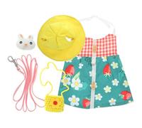 ifundom Vestido y Arnés para Conejo Pequeño Antiescape, Material Seguro y Duradero, Tamaño M, para Paseo Al Aire Libre De Conejitos Domésticos