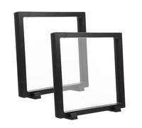 Ifundom Vitrina Flotante De PláStico Transparente para Pins De Esmalte Caja para Guardar Insignias Y Joyas ExhibicióN Compacta De 7.28X7.08X1.77In 2 Piezas