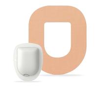 iFunyo Paquete de 25 parches adhesivos Omnipod 5, impermeables y transpirables para Omnipod, superposición precortada flexible, hipoalergénica y sin látex, color beige