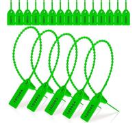 iFutniew 1000 etiquetas de plástico para precintos, etiquetas de seguridad, etiquetas de seguridad numeradas, color verde