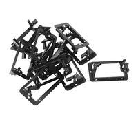 iFutniew 12 soportes de montaje de placa de pared de bajo voltaje de una sola banda (1 banda), color negro