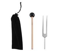 iFutniew Afinador de horquilla con mazo para curar chakras, terapia de sonido, mantiene el cuerpo, la mente y el espíritu en perfecta armonía, aleación de aluminio plateado 528HZ