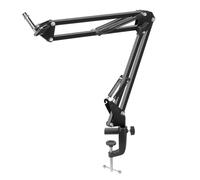 iFutniew Brazo Articulado para Micrófono de 25 cm con Soporte de Mesa para Podcasting, Videojuegos, Radio y Audio de Estudio,D