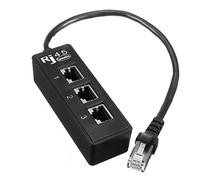 iFutniew Cable extensor de red RJ45 macho a 3 RJ45 hembra, divisor de cable LAN Ethernet