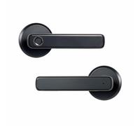 iFutniew Cerradura electrónica inteligente de puerta con huella dactilar, cerradura electrónica de aleación de aluminio negro para dormitorio, hogar, hotel, apartamento