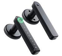 iFutniew Cerradura inteligente de puerta con huella dactilar, con teclado, cerradura de puerta de entrada sin llave con asa para el hogar, hotel, oficina, apartamento