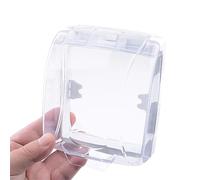 iFutniew Cubierta impermeable para timbre, transparente, impermeable, para exteriores, con botón